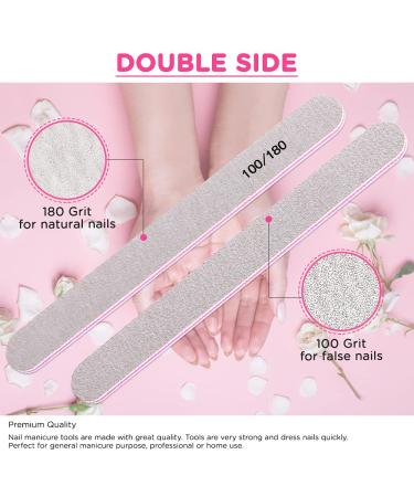 TsMADDTs Nail Files & Buffer Kit - 12 Professional Manicure Tools, 100180 Grit, White - Buy Online on GoSupps.com