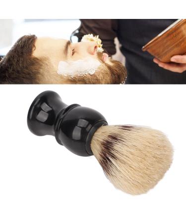 Shaving beard brush Angrek men's beard foam brush perfect edge brush nylon-beard brush portable black curved handle for trips at home in the salon