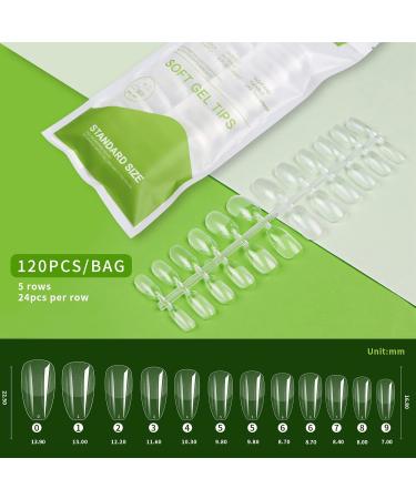 FEIlei Long Coffin Fakes Nail Tips Acrylic Press on Nails Clear Artificial False Nails - Buy Online on GoSupps.com