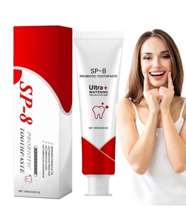 Pruojhw Probiotic Toothpaste Probiotic Whitening Toothpaste 120g Teeth Stain Remover Refreshes Bad Breath Wellness Toothpaste for Healthy Gums