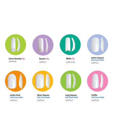 Kiss 100 Full Cover Nails Square Short - High Quality Nail Tips for Easy Application | Buy Online Worldwide - Buy Online on GoSupps.com