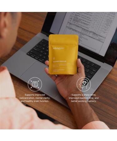 Nu Skin MYND360 Sharp Focus | 60 Capsules | Vitamin B12 & Vitamin B6 for Memory Focus and Clarity | Caffeine Infused Brain Health Supplement | Safe Daily Vitamin B Support for Boosted Concentration - Buy Online on GoSupps.com
