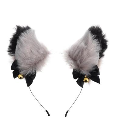 Healvian Fur Fox Cat Ear Headband Cat Ear Headband Party Hair Ears Headband Halloween Headbands Animal Ears Hair Accessories Animals Ears Headband for Cosplay Halloween Christmas Party Costume