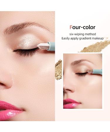 LAMUSELAND Glitter Eyeshadow Stick 2pcs/set - Matte Cream Nude Double Colors - High Pigment Long Lasting Makeup - Buy Online on GoSupps.com