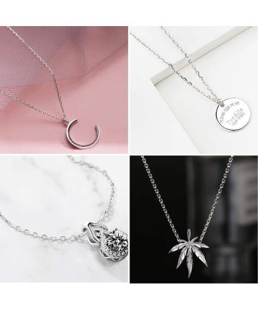 SANNIX 50 Pack Silver Plated Necklace Chains - 18 Inch Cable Chain Bulk for Jewelry Making - Buy Online on GoSupps.com