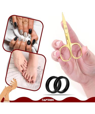 Golden Premium Nail Scissors Professional Curved Cuticle Scissors Manicure Scissors J2 Stainless Steel for Women Men Toenail Shears 4 Inch - Buy Online on GoSupps.com