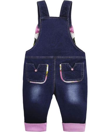 KIDSCOOL SPACE Baby Denim Overalls 3D Cute Cartoon Jean Dungarees 18-24 Months Blue - Buy Online on GoSupps.com