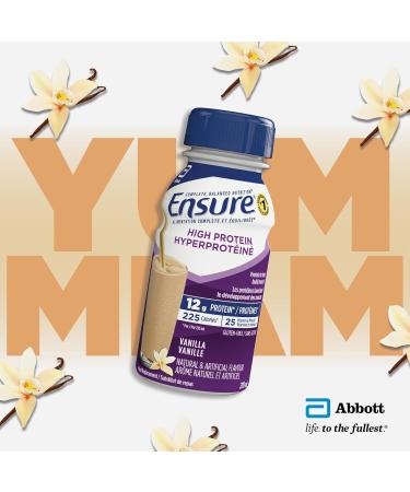 Ensure High Protein 12 g Meal Replacement Shakes Protein Shakes With Protein To Help Build Muscle Vanilla 6 x 235-mL Bottles - Buy Online on GoSupps.com