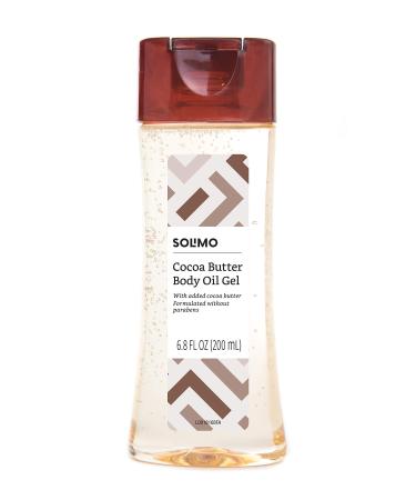 Amazon Brand - Solimo Body Oil Gel with Cocoa Butter, Paraben Free, 6.8 Fluid Ounce 6.8 Fl Oz (Pack of 1)
