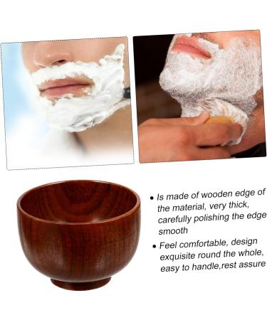Frcolor Men's Razor Soap & Cleaning Bowl | Premium Wood Serving Shell for Grooming | Perfect for Shaving & Skin Care - Buy Online on GoSupps.com