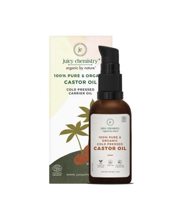 Juicy Chemistry - Certified Organic & 100% Natural Carrier Oil w/Castor Oil for Radiant Skin & Hair Conditioning (30ml)