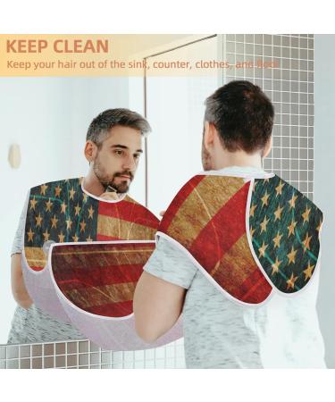 Beard Bib Apron for Men | Waterproof Hair Catcher & Grooming Cape | USA Flag Basketball Design - Buy Online on GoSupps.com