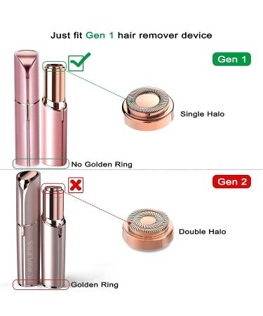 Finishing Touch Flawless Facial Hair Removal Tool Replacement Heads - 4PCS Shaver Head + Velvet Bag & Brush - Compatible for Women - Buy Online on GoSupps.com
