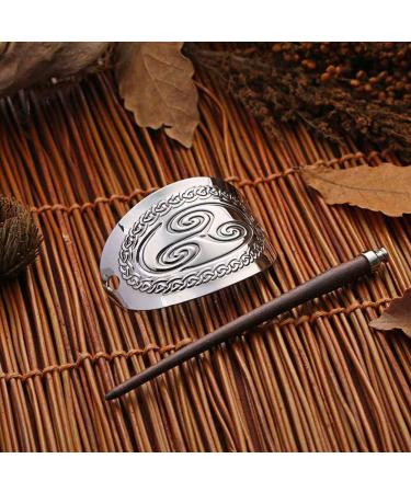 Handmade Vintage Oval Bow Metal Hair Clips | Unique Wooden Ponytail Holders | International Shipping - Buy Online on GoSupps.com