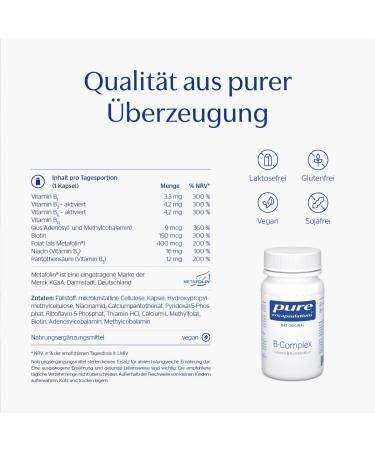 Buy Pure Encapsulations B-Complex 60 Capsules - Premium Multivitamin for Energy & Wellness - International Shipping - Buy Online on GoSupps.com