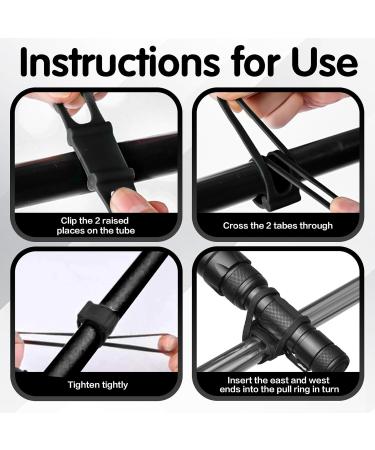 Bicycle Silicone Band Set - 14-Piece Stretch Rubber Rings for MTB | Elastic Straps for LED Light Phone & Bottle - Buy Online on GoSupps.com