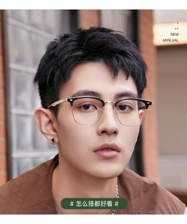 Stylish Blue Light Blocking Glasses for Women & Men - Gold-Black Square Metal Frame UV Protection 53mm - Perfect for Reading & Computer Use - Buy Online on GoSupps.com