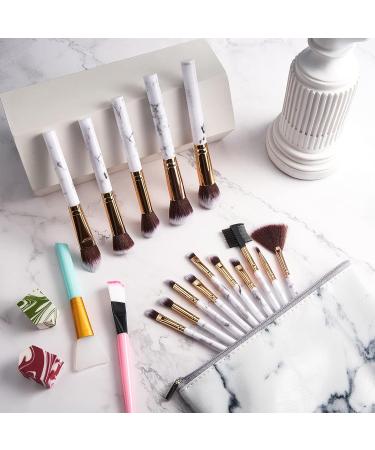 Ruesious 17PCS Makeup Brushes Set with Premium Synthetic Bristles and Travel Bag - Ideal for Foundation, Powder, Concealers, Blending Eye Shadows | Face Makeup Essentials - Buy Online on GoSupps.com