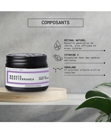 Beaut Mediterranea Moisturizing Facial Cream with Natural Retinal - 50 ml - Repairs Signs of Age - Ideal for Skin with Imperfections and/or Acne Prone Skin - 100% Vegan - Smart Repair 8 - Buy Online on GoSupps.com