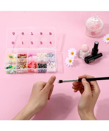 2 Pieces Nail Tips Transparent Storage Box Plastic Sorting Box Nail Art Organiser Box Jewellery Organiser Box Empty Spaces Storage Box for Fingernail Crystal Jewellery - Buy Online on GoSupps.com
