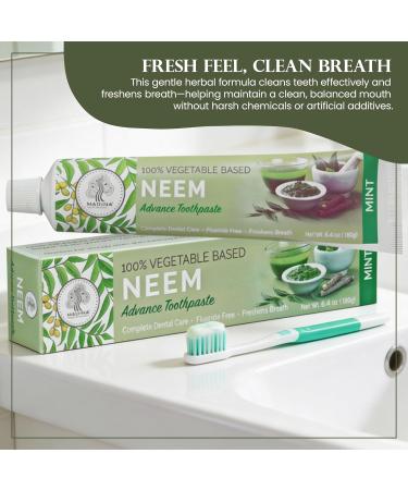 Madina Neem Advance Toothpaste 6 Pack, Natural Oral Care, Herbal Toothpaste, Antibacterial, Antifungal, Plaque Control, Breath Freshening, Daily Use, Oral Hygiene, 6.42 oz Each 1.17 Ounce (Pack of 6) - Buy Online on GoSupps.com