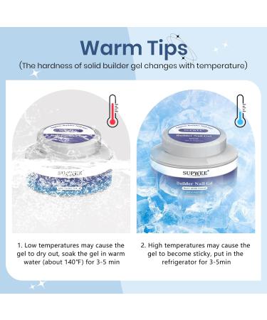  SUPWEE Solid Gel for Nail Art 60g White 3D Sculpting Gel Multifunctional Non-Sticky Nail Extension Solid Builder Nail Template Embossing Hard - Buy Online on GoSupps.com