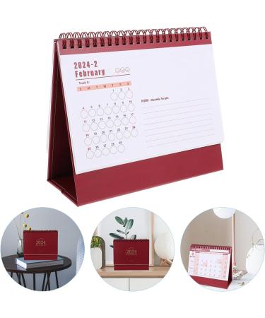 COHEALI Pad Calendar 2024 18 Months Calendar 2023-2024 Desk Calendar Daily Schedule Calendar Calender Birthday Decoration for Girl Household Desk Calendar Dating Small Desktop Spiral Paper Red - Buy Online on GoSupps.com