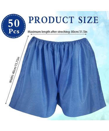 Disposable Medical Exam Shorts - Large Unisex Blue Bottoms (50 Pcs) - Buy Online on GoSupps.com