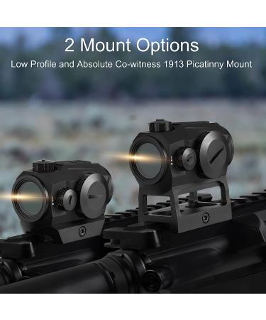 Agukexsa 1x20mm Compact Red Dot Sight with 2 MOA, Shake Awake Feature, Co Witness Riser - Aluminum Alloy - Buy Online on GoSupps.com