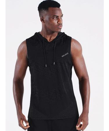 Neleus Men's Sleeveless Workout Tank Tops with Hoodie - 3 Pack (Black/Grey/Red) - Size Large | Style 5098 - Buy Online on GoSupps.com