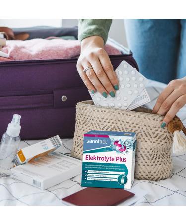 Sanotact Electrolyte Plus - Vegan Electrolyte Powder for Liquid Balance | 20 Bags | Potassium & Magnesium | Orange Flavor Recovery Drink - Buy Online on GoSupps.com