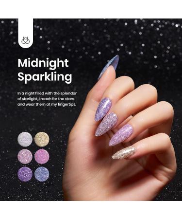 Beetles Reflective Glitter Gel Nail Polish Kit - 6 Holographic Colors for Sparkling Manicures - Buy Online on GoSupps.com