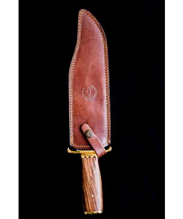 Perkin 38cm Hunting Knife Bowie with Leather Sheath - Premium Quality Survival Knife for Outdoor Adventures | International Shipping Available - Buy Online on GoSupps.com