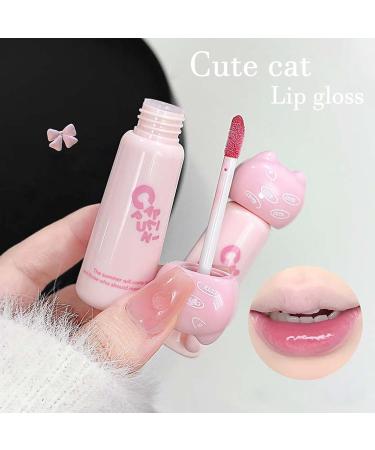 4 Couleurs Gloss L vres Hydratant Gloss L vres Brillant Mignon Chat Gel e Liquide Rouges L vres Hydratant Brillant Verre Finition Lipgloss - Buy Online on GoSupps.com