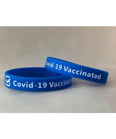 Covid-19 Vaccination Silicone Wristband (White Lettering) - Pack of 5 - Buy Online on GoSupps.com