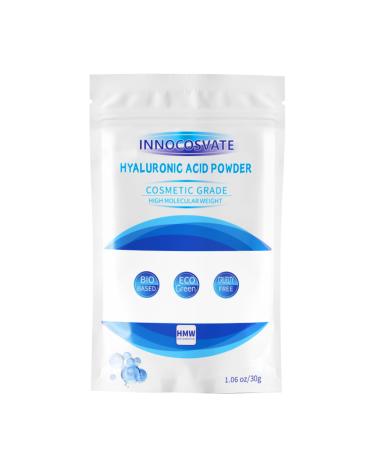 INNOCOSVATE Hyaluronic Acid Powder High Molecular weight Cosmetic Grade Suitable for all skin types Deep Hydration Eco-green DIY Skincare Formula