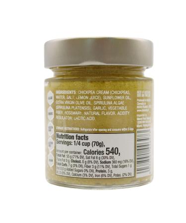 NATURAMICA Chick Peas and Spirulina Algae Superfood Pesto Sauce - All Natural Healthy Spread - 4.9 oz - Buy Online on GoSupps.com