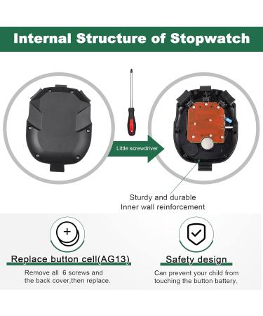 Flutesan 24 Pack Stopwatch Timers for Coaches & Referees - Large LCD Screen with Time Calendar Clock - Buy Online on GoSupps.com