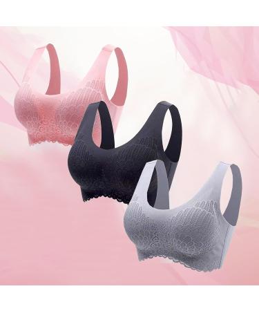 Shop Plus Size Wire Free Bras for Women - 3 Pack Sports Underwear | Super Push Black Vest - Buy Online on GoSupps.com