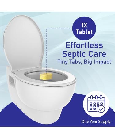 SepticTab Bio Tablet - Septic Tank Treatment (14 Count) - Monthly Flush for One Year - Prevent Costly Repairs - Buy Online on GoSupps.com