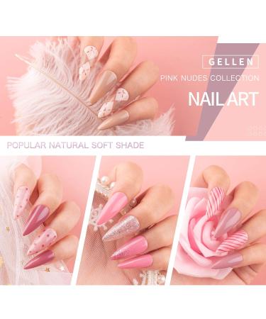 Gellen Gel Nail Polish Kit - 39 Pcs Rainbow Nude Gray Glitters with GlossyMatte Top & Base Coats | Nail Art Set for HomeSalon | Perfect Holiday Gift - Buy Online on GoSupps.com