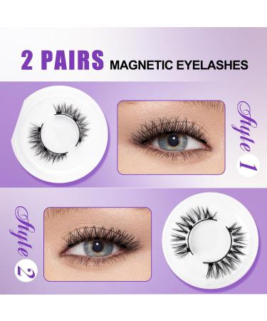 Magnetic Lashes 2 Pairs Reusable Magnetic Eyelashes with Applicator No Glue Magnetic Eye lashes Natural Look without Eyeliner Magnetic Lashes Kit(magnetic lashes-Y1+Y3) CX-Y1+Y3 - Buy Online on GoSupps.com