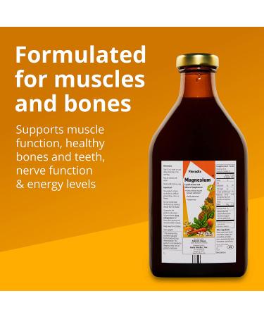 Gaia Herbs Floradix Magnesium 17 fl oz - Natural Mineral Supplement for Relaxation & Muscle Health - Buy Online on GoSupps.com