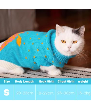Buy Actoys Cat Sweater - Warm Winter Clothing for Cats | Stylish Blue Pet Sweaters - Buy Online on GoSupps.com