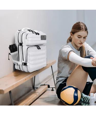 LHI Military Tactical Backpack 45L for Men and Women - Army Assault Pack Bag with Molle System, White - Buy Online on GoSupps.com