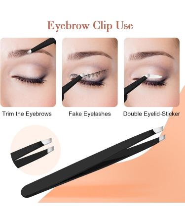 simarro 3 Pcs Eyelash Applicator Tool Set False Eyelashes Applicator Tool Remover Clip Professional Eyelashes Tweezers Curved Eyelash Eyebrow Curler for Beginners Makeup Artists (Black) - Buy Online on GoSupps.com