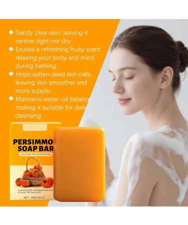  ZLHHRZJX Persimmon Soap for Body Odor Reduce Seniors Smell Targeted Soaps Deodorizing Soap for Body Odor Control Persimmon Extract Bath Soap for Women Men - Buy Online on GoSupps.com