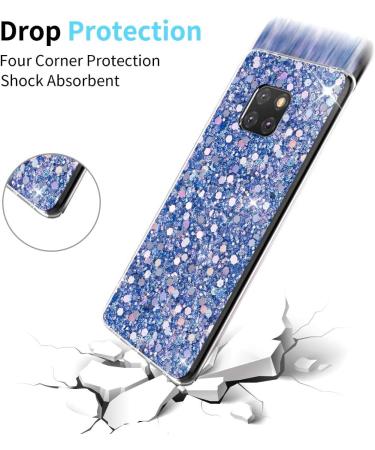 OKZone Compatible Mate 20 Case with HD Screen Protector Bling Glitter Design Soft Gel TPU Silicone Skin Cover Anti-scratch Protective Case for Huawei Mate 20 (Blue) Huawei Mate 20 Blue - Buy Online on GoSupps.com