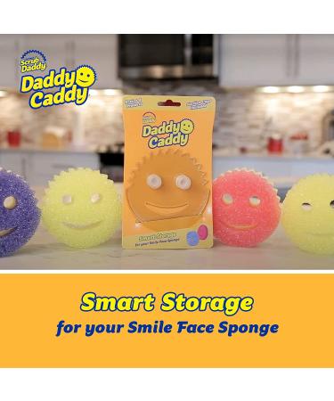 Scrub Daddy Sponge Holder - Non-Slip Daddy Caddy for Smiley Face Sponge - Kitchen and Bathroom Sink Organizer with Suction Cups - Self Draining, Dishwasher Safe - 1ct - Buy Online on GoSupps.com