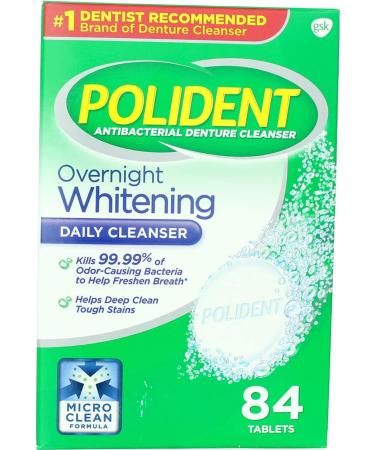Polident Overnight 84ct - Effective Denture Cleaner for International Shipping | Fresh & Comfortable - Buy Online on GoSupps.com